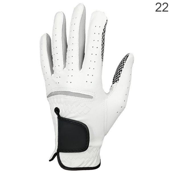 Naiovety 1 guante de Golf para hombre, manopla transpirable elástica de piel sintética antideslizante para deportes al aire libre Golf mano izquierda 22 tamaño Naiovety OD001066-01