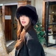 thumbnail image 2 of Winter Fluffy Plush Bucket Hat Ear Protection Windproof Warm Women New L2, 2 of 7