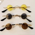 thumbnail image 4 of Mini Sunglass Eye Protector Retro Eyewear Fashionable Multicolored Small Sweet Gift Chic Design Attractive Kid Supplies Gold/Yellow, 4 of 9