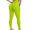 Yellow, variant on YUEHUA Women's High Waist Ribbed Textured Yoga Leggings, Tummy Control Butt Lifting Compression Pants, Stretchy Workout Tights for Gym & Jogging