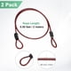 thumbnail image 3 of Uxcell 2-Pack Candado de Cable de Seguridad, 6.56FT Cable de Acero Recubierto para Equipaje con Doble Bucle [Rojo], 3 of 6