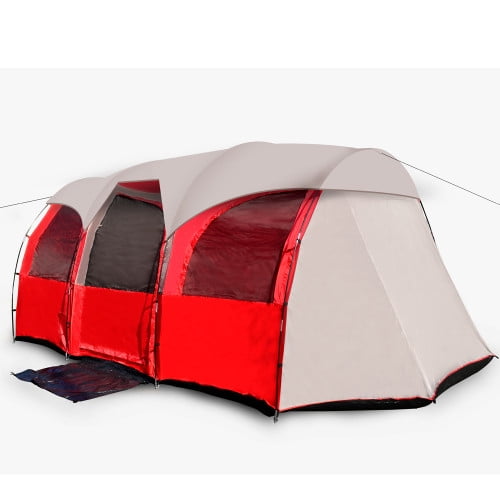 10 Person Tent for Camping, Red