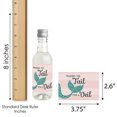 thumbnail image 7 of Big Dot of Happiness Trading The Tail For A Veil - Mini Wine & Champagne Bottle Label Stickers - Mermaid Bachelorette Bridal Shower Favor Gift - 16 Ct, 7 of 7