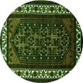 thumbnail image 1 of Ahgly Company Indoor Round Oriental Green Industrial Area Rugs, 4' Round, 1 of 4
