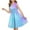 Blue, variant on Little Girls Tie Dye Dresses Sleeveless Summer Casual Gradient Color A-Line Dress Round Neck Tank Sundress
