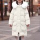 thumbnail image 1 of Parkas de manga larga para niños, de invierno, de color liso, gruesas, rellenas de plumón, resistentes al viento y cálidas, con capucha, chaqueta de longitud media, con cuello grande, para niñas, part, 1 of 9