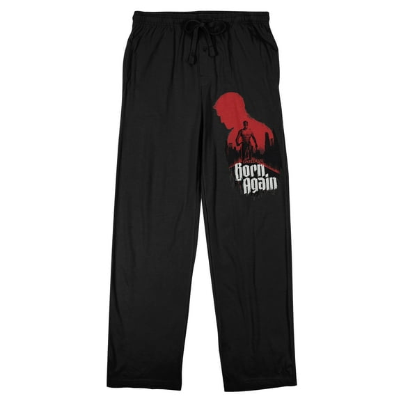 Daredevil Born Again Daredevil Inside Silhouette Adult Black Sleep Pajama Pants
-Medium