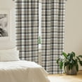 thumbnail image 2 of Ambesonne Brown Plaid Curtains, Brown Blue Geometric, Pair of 28"x63", Multicolor, 2 of 5