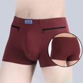 thumbnail image 3 of \ [RAN] Bolsillos Con Cremallera Antirrobo , Bragas Elásticas Para Hombres De Color Sólido , Calzoncillos Para Hombre , Desgaste Diario, 3 of 4