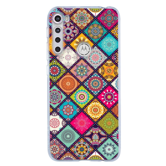Funda para Moto One Fusion Plus InstaCase Mandalas Mosaico anticaídas