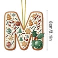 thumbnail image 2 of Manualidades decorativas para fiestas, decoración para árbol de Navidad, colgante de acrílico 2D con 26 letras, decoración navideña colgante, manualidades DIY, decoración navideña para el hogar, decor, 2 of 5