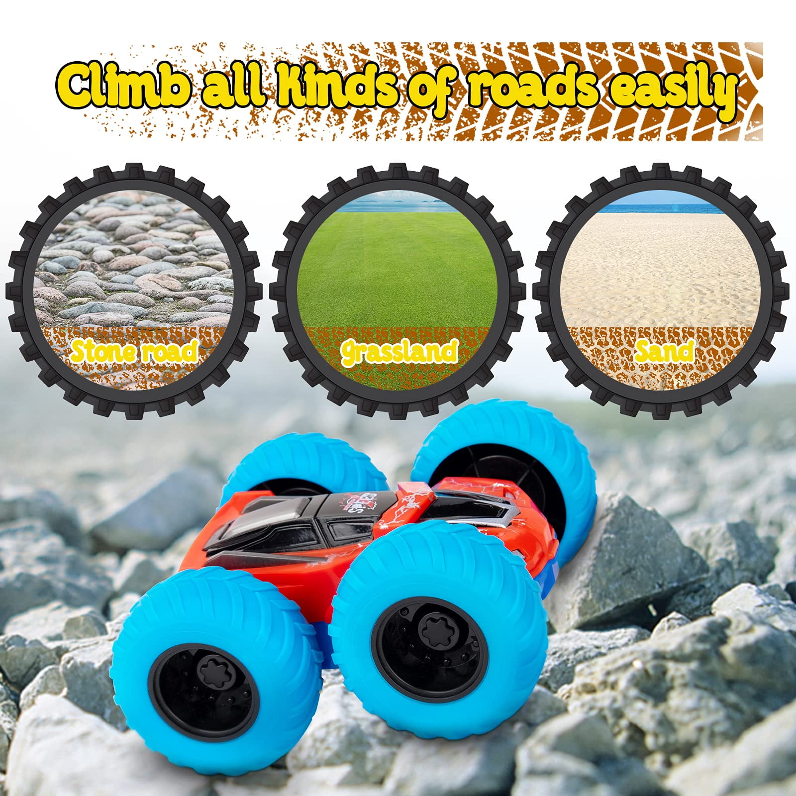 Dikence Toys for 2 3 4 5 Year Old Boy Gifts, Kids Toys Age 2-5 Toy Cars Monster Truck Outdoor Toys for 2-7 Year Old Boys Toddler Toys Child Birthday Gifts Pull Back Cars Gift for Family Games