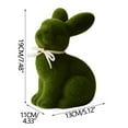 thumbnail image 3 of PpgejGEK Simulated Moss Easter Bunny Plush Doll, Soft Fluffy Rabbit Figurine for Living Room Desktop Spring Holiday Decoration, 7x5 Inch, 3 of 9