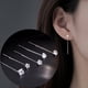 thumbnail image 4 of Pendientes de circonita de plata esterlina Pendientes de amor Pendientes de estrella de diamantes con destellos de primavera y verano Pendientes de nicho Advanced Sense Temperamento, 4 of 6