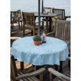 thumbnail image 2 of Outdoor Tablecloths with Umbrella Hole & Zipper, Blue Leaves Round Tablecloths 60 Inch, Summer Botanical Pastoral Waterproof Table Cloth, Patio/Pool/Picnic Table Covers, 2 of 8