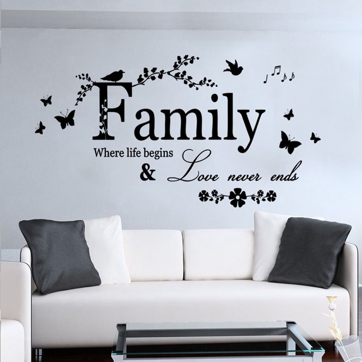 Quote Wall Stickers Vinyl Art Home Room DIY Decal Decor Bedroom Removable Mural Quote Wall Stickers Vinyl Art Home Room DIY Decal Decor Bedroom Removable Mural