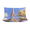 thumbnail image 3 of 3 Pcs Soft Bedding Set, Includes 1 Duvet Cover with Zipper And 2 Pillow,Shams Eiffel Tower King(102"×90"), 3 of 8