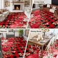 thumbnail image 5 of Love Heart Valentines Day Area Rugs 5'x8', Washable Small Throw Rugs for Classroom Bedroom, Botanical Eucalyptus Red Plaid Indoor Outdoor Rug Non-Slip Low Pile Carpet Runner Reversible Floor Mats, 5 of 8