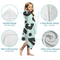 thumbnail image 7 of Light Blue and Black Of Leopard Print Hooded Bath Towel，50"x30" for Ages 3 To 12 Kids, Quick Dry Lightweight Soft Microfiber Hood Beach Towel Cover Up for Kids, 7 of 7