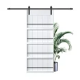 thumbnail image 3 of 48'' x 84'' Wood and Primed Bookshelf Style Barn Door with Mounting Hardware Kit, 3 of 8