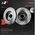thumbnail image 4 of A-Premium 11.1 in (282mm) Front Vented Disc Brake Rotors + Ceramic Pads Kit Compatible with Acura and Honda Models - CSX 06-11, Accord 03-07, Civic 06-10, 6-PC Set, 4 of 8