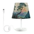 thumbnail image 7 of Yayeee Mini Table Lamp 11.8" Dimmable with Fabric Shade 3 Color Temperatures, Pine Tree Rainbow, 7 of 7