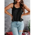 thumbnail image 2 of Mawalde Women'S Sequin Tank Top Sleeveless Camisole Vest Tank Tops Shining Shirts Black XXL, 2 of 5