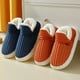 thumbnail image 5 of Evshine-Zapatillas peludas de felpa para hombre y mujer, zapatos de algodón con suela suave, cálidos, a la moda, para interiores, 5 of 5