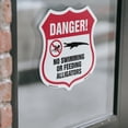 thumbnail image 4 of Alligator Warning Shield Sign Danger! No Swimming Or Feeding Alligators (2 Pack) 6 inch X 6 inch Shield Shaped Heavy Duty 3.2 mil Vinyl Decals Weather Resistant, UV Protected Made in, 4 of 6