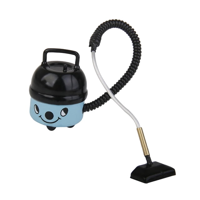 Aspiradora en Miniatura para Casa de Muñecas, Pequeña Herramienta de Limpieza para Cuarto de Muñecas, Decoración de Muebles de Juguete, Material PP, a Azul