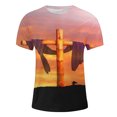 thumbnail image 5 of Camisas de Manga Larga para Hombres Blusa de Cuello Redondo de Impresión Cómoda, Camisa Casual de Poliéster para Uso Diario, de Fiesta Y de Primavera de Verano, 5 of 5