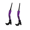 thumbnail image 3 of Kiddiway Halloween Decorations Indoor Outdoor Plant Pot - Witch Legs Hanging over Flower Rim, Prank Halloween Home Decor for Potted Plants, Garden Container Accent,Purple, 3 of 7