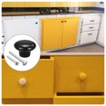 thumbnail image 6 of 38x28mm Ceramic Drawer Knobs, 5 Pack Mushroom Shape Door Pull Handles Black, 6 of 6