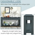 thumbnail image 5 of Console Table, Entryway Table with Storage Drawers and Bottom Shelf, Classic Accent Sofa Table, Console Tables with Solid Wood Frame and Legs for Entryway Bed Room Living Room Apartment,Navy, 5 of 9