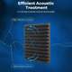 thumbnail image 5 of Paquete de 24 paneles de espuma acústica autoadhesivos insonorizados de 2,5 x 30 x 30 cm para paredes, hogar y estudio., 5 of 6