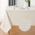 thumbnail image 1 of Mantel Veblandy de lino texturizado, impermeable, 152 x 305 cm, color marfil, 1 of 7