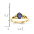 thumbnail image 2 of 14k Solid Yellow Gold Polished Simulated Sapphire Spinel Ring Size 5.00 Ring for Women, 2 of 2