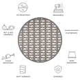 thumbnail image 6 of SAFAVIEH Courtyard Tranter Fishes Indoor/Outdoor Area Rug, Grey/Beige, 5'3" x 5'3" Round, 6 of 10