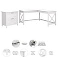 thumbnail image 3 of Pemberly Row Modern 60W L Shaped Desk with 2 Drawer File Cabinet, 3 of 9
