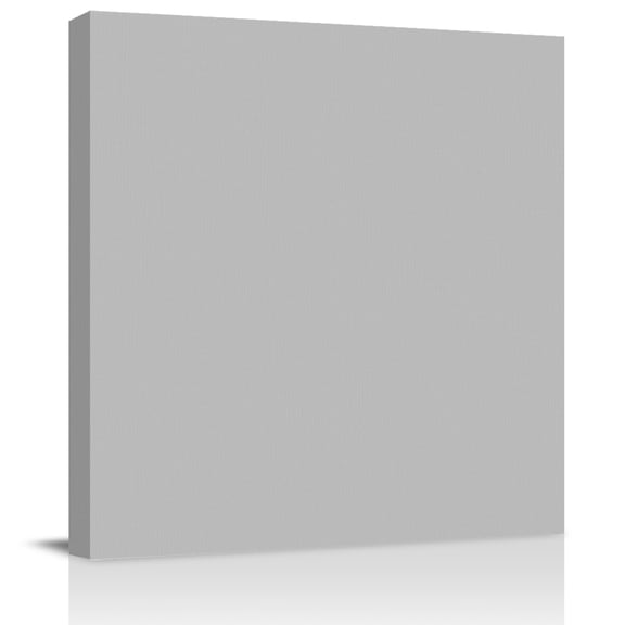 Wall Art Prints, Grey Framed Canvas Prints for Bedroom Living Room Bathroom Office, Modern Pure Gray Gallery Wrap Wall Art Poster for Gifts Home Decor 16"x16"