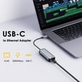 thumbnail image 5 of Adaptador USB C A Ethernet de 5 Gbps, Adaptador de Red Gigabit Ethernet RJ45 Sin Controlador para Computadora Portátil 10/11 OS 11, 5 of 5