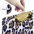 thumbnail image 4 of FMSHPON Fashion Colorful Leopard Print Clipboard Hardboard Wood Nursing Clip Board and Pull for Standard A4 Letter 13x9 inches, 4 of 7