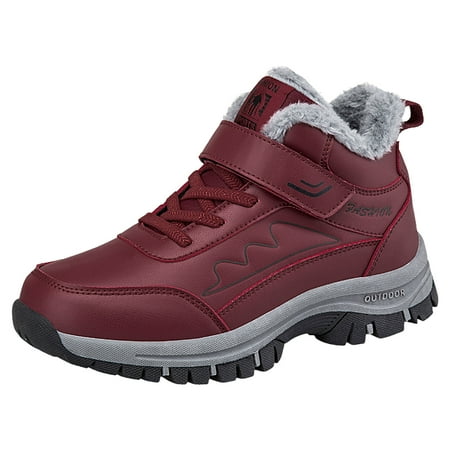 

Boots for Women Snow Winter Couple Style Fashionable Simple Thickened Warm Comfortable Hook Loop Casual Boots