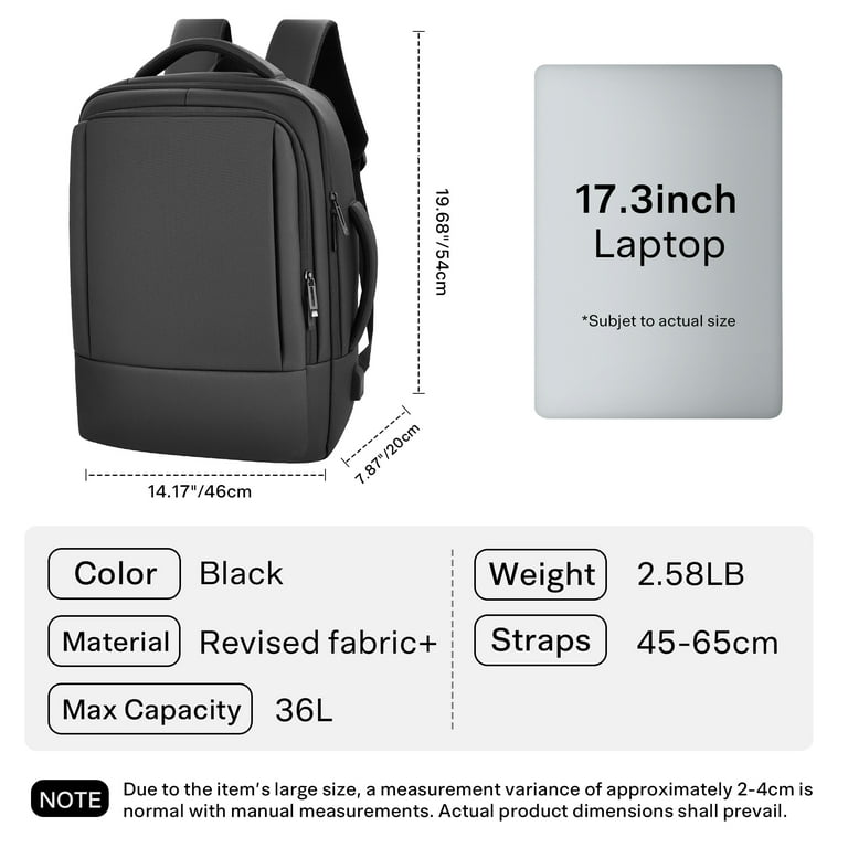 Aisboks 36L Expandable 17.3'' Laptop Backpack,Carry On Business Travel Backpack for Men and Women, Premuim Weekender Luggage Bag with USB Charging ... Aisboks 36L Expandable 17.3'' Laptop Backpack,Carry On Business Travel Backpack for Men and Women, Premuim Weekender Luggage Bag with USB Charging ...