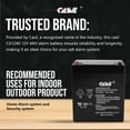 thumbnail image 3 of Casil CA-1240 12V 4AH Fire and Security Alarm Battery Lead Acid Home Alarm Battery Pack Replaces 4Ah ADI Ademco 467 Security System Battery Replacement 12 Volt 4 Amp Home Security Battery, 3 of 5