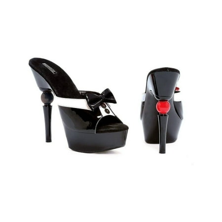 

Ellie Shoes E-673-Tux 6 Heel Tux Mule 5 / Black/White