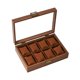 thumbnail image 1 of Caja para relojes, contenedor antipolvo, clásico premium para hombres y mujeres, organizador y soporte. 8 ranuras, 1 of 9