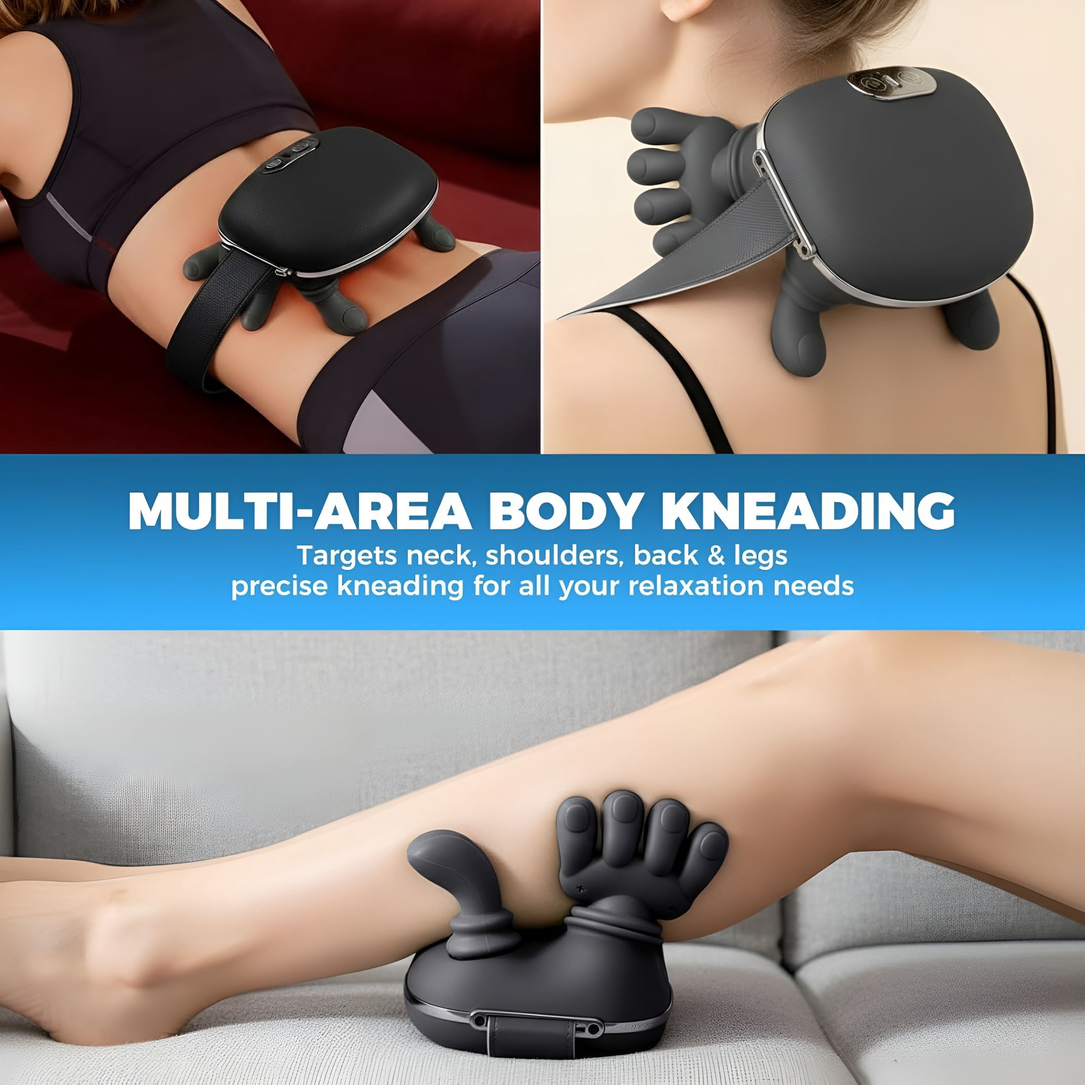 OITY Shoulder & Neck Massager with Heat, 4D Heated Neck Massager with Fingers Simulates a Real Palm Massage for Comfort, 3 Intensity Levels + 2 Heat Settings Relax Muscle Tension