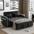 thumbnail image 3 of Rophefx 3 in 1 Convertible Sleeper Sofa Couch with Pullout Bed, Sherpa Loveseat Sofa with Storage and Pillows, Modern 2 Seater Futon Couch Bed for RV, Living Room, Bedroom and Small Space, 3 of 10