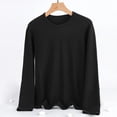 thumbnail image 2 of Dagugfen T-Shirts Surdimensionnés pour Femmes Manches Longues Légers Basiques Tees Coupe Ample Couche de Base Décontractée Tops d'Automne, 2 of 7
